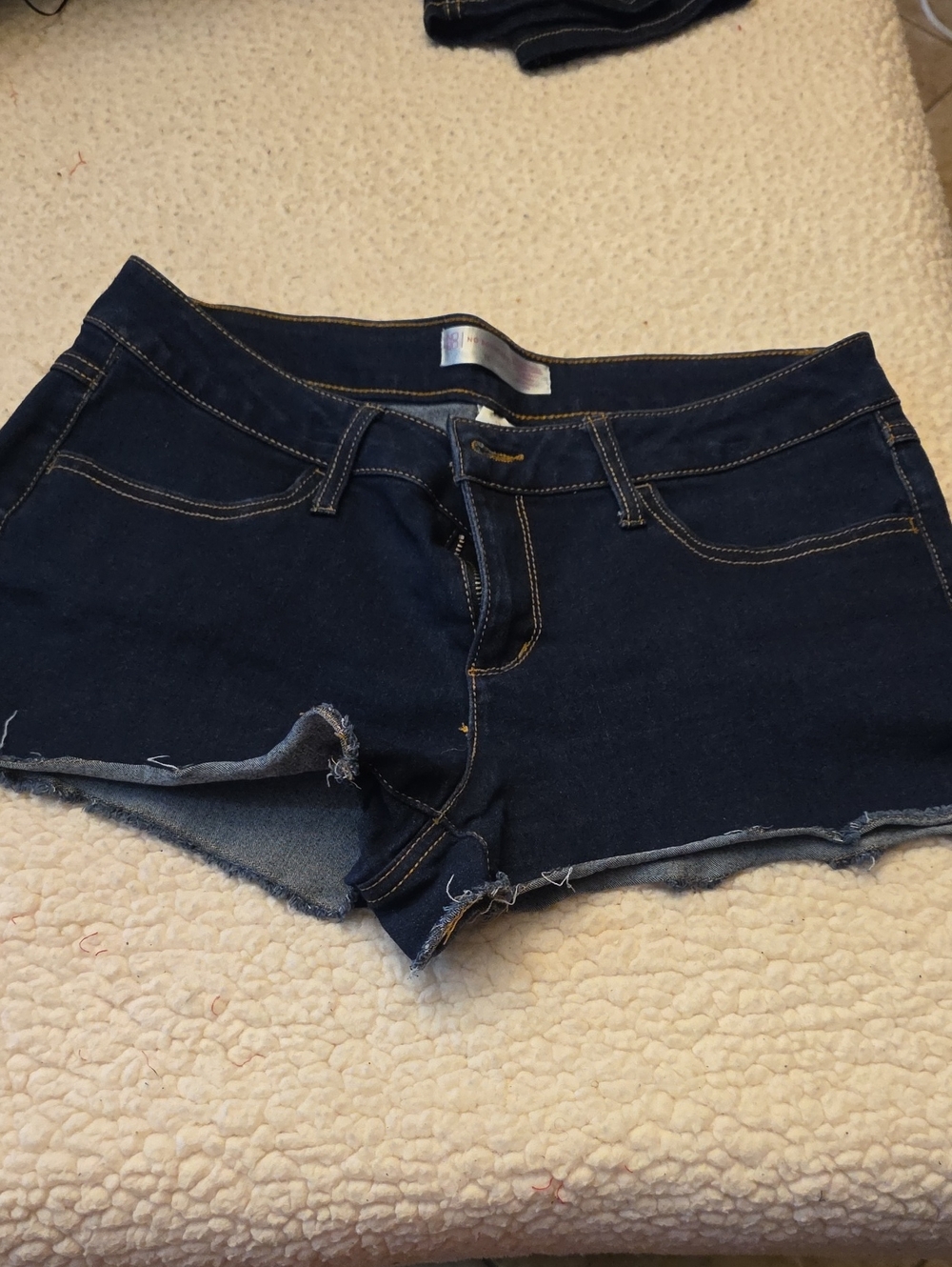 No Boundaries Dark Blue Denim Jean Shorts